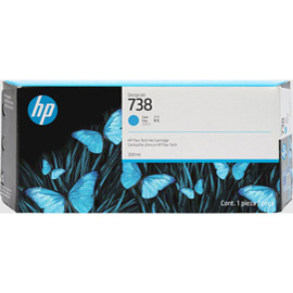 HP  - CARTUCCIA DESIGNJET INK 738 - CIANO - 676M6A - 300ML HP676M6A