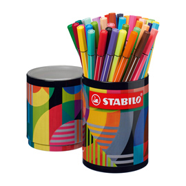 PENNARELLO PEN 68 ARTY - COLORI ASSORTITI - STABILO - BARATTOLO 45 PEZZI 102478