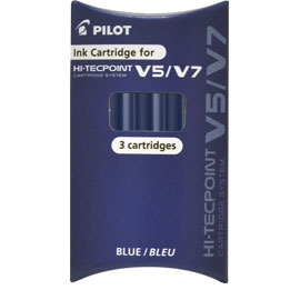 REFILL ROLLER HI TECPOINT V5-V7 CF 3 BLU 68102