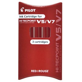 REFILL ROLLER HI TECPOINT V5-V7 CF 3 ROSSO 68103