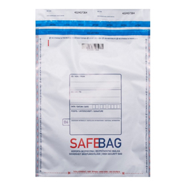 SACCHETTI DI SICUREZZA SAFE BAG - PER CORRIERI - K70 - 14,4 X 24 + 4 CM - BIANCO - BONG PACKAGING - CONF. 100 PEZZI 97503