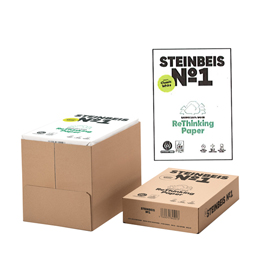 CARTA BIANCA STEINBEIS N.1 - A4 - 80GR - RISMA DA 500 FOGLI - 100 RICICLATA - ORDINE DROP MAX 25 RISME 71479D