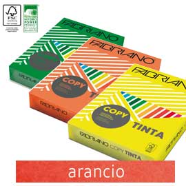 CARTA COPY TINTA - A4 - 80 GR - COLORI  FORTI ARANCIO - FABRIANO - CONF. 500 FOGLI 57191