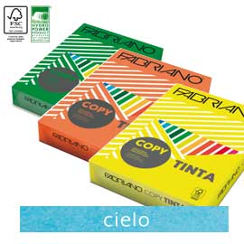 CARTA COPY TINTA - A4 - 80 GR - COLORI FORTI CIELO - FABRIANO - CONF. 500 FOGLI 57171