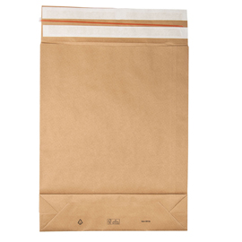 SACCHETTI A FONDO QUADRO E-GREEN - 40 X 50 X 10 + 10 CM - CARTA KRAFT - AVANA - BONG PACKAGING - CONF. 100 PEZZI 97515