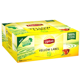 TE' NERO - YELLOW LABEL - IN FILTRO - LIPTON - CONF. 100 PEZZI 100266