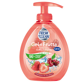 SAPONE GEL - LIQUIDO - FRAGOLA/CILIEGIA - 300 ML - FRESHCLEAN 94260