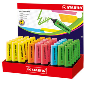EVIDENZIATORI BOSS ORIGINAL - COLORI ASSORTITI - STABILO - ESPOSITORE 45 PEZZI 83929
