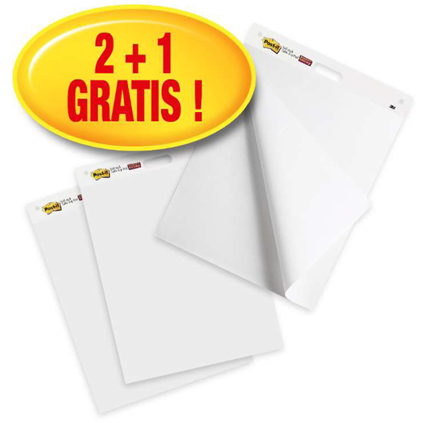 PROMO PACK 2+1 - IN OMAGGIO LAVAGNA 559 POST-IT  MEETING CHART - SCOTCH 90521