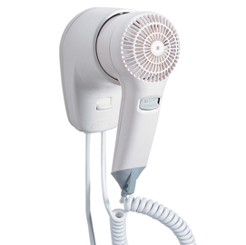 ASCIUGACAPELLI DA HOTEL YUL BASIC - AGGANCIO FRONTALE - 9,1X14,7X15 CM - 1200 W - 220-240 V - ABS - BIANCO - MEDIAL INTERNATIONAL 82590