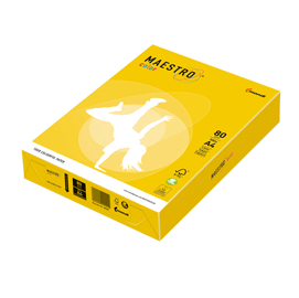 CARTA MAESTRO COLOR - A4 - 80 GR - GIALLO FORTE IG50 - MONDI - CONF. 500 FOGLI 71504