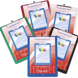 PORTABLOCCO CON MOLLA IN METALLO - COPERTINA IN PPL - A4 - TRASPARENTE - ITERNET 74059