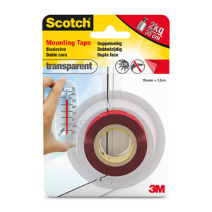 NASTRO BIADESIVO SCOTCH  EXTRA FORTE - TRASPARENTE - 19 MM X 1.5 M 59102