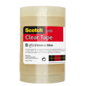 NASTRO ADESIVO SCOTCH  508 - 19 MM X 66 MT - TRASPARENTE - SCOTCH  - TORRE 8 ROTOLI 45176