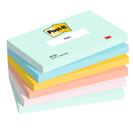 BLOCCO POST IT  SUPER STICKY - 655-BEA - 76 X 127 MM- 100 FOGLI - COLORI BEACHSIDE - POST-IT 95659