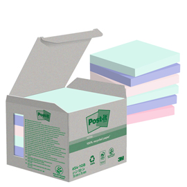 BLOCCO POST IT  Z-NOTES GREEN - 654-1GB - NATURAL - 76 X 76 MM - 100 FOGLI - POST IT  - CONF. 6 PEZZI 94385