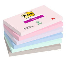 BLOCCO POST IT  SUPER STICKY - 655-6SS-SOUL - 76 X 127 MM - 90 FOGLI - COLORI SOULFUL - POST IT  - CONF. 6 PEZZI 94369