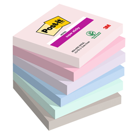 BLOCCO POST IT  SUPER STICKY - 654-6SS-SOUL - 76 X 76 MM - 90 FOGLI - COLORI SOULFUL - POST IT  - CONF. 6 PEZZI 94368