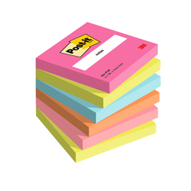 CF. 6PZ BLOCCO 100FG. POST-IT  NOTES 76X76MM 654-POP POPMISTIC 101849