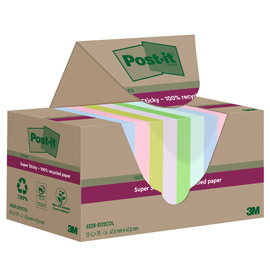 CF 12PZ BLOCCO 70FG POST-IT SUPERSTICKY GREEN 47,6X47X6MM 622R-SS12COL PASTELLO 101866