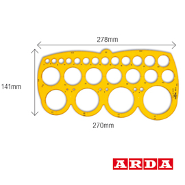 MASCHERA CERCHI 7126 -  1-55MM - CON SMUSSO - ARDA 34882