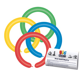 PALLONCINI IN LATTICE MODELLABILI - D 5 CM - COLORI ASSORTITI - BIG PARTY - BUSTA 25 PEZZI 85937
