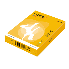 CARTA MAESTRO COLOR - A4 - 160 GR - GIALLO FORTE IG50 - MONDI - CONF. 250 FOGLI 71510