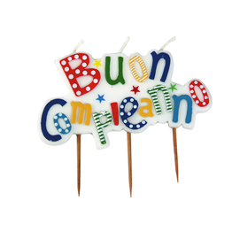 CANDELINA PICKS - BUON COMPLEANNO - MULTICOLOR - BIG PARTY 94671