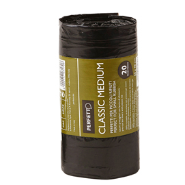 SACCO RIFIUTI NERO 55X70CM 45LT 10MY 20PZ 74179