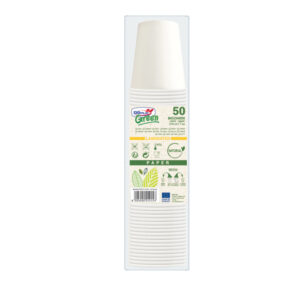 BICCHIERI IN CARTA - 100 ML - PEFC - BIANCO - DOPLA - CONF. 50 PEZZI 90244