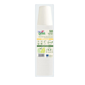 BICCHIERI IN CARTA - 180 ML - PEFC - BIANCO - DOPLA - CONF. 50 PEZZI 90245