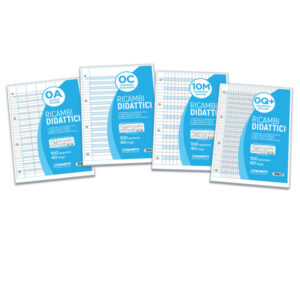 RICAMBI DIDATTICI FORATI - A4 - 40 FOGLI CARTA 100 GR - RIGO DI 1A - BLASETTI 91401