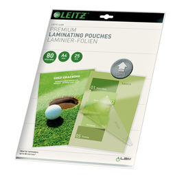POUCHES ILAM UDT - PLASTIFICAZIONE A CALDO - A4 - 216X303 MM - 2X80 MICRON - LEITZ - SCATOLA 25 PEZZI 83994