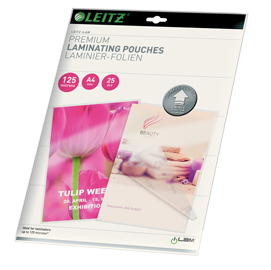 POUCHES ILAM UDT - PLASTIFICAZIONE A CALDO - A4 - 216X303 MM - 2X125 MICRON - LEITZ - SCATOLA 25 PEZZI 86971
