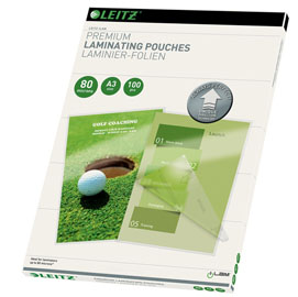 POUCHES ILAM - A3 - 303X426 MM - 2X80 MICRON - LEITZ - CONF. 100 PEZZI 72016