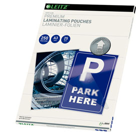 POUCHES ILAM - A3 - 303X426 MM - 2X250 MICRON - LEITZ - CONF. 25 PEZZI 72019