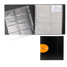 PORTABIGLIETTI DA VISITA EXACARD - 320 POSTI - 26,5X25 CM - NERO - EXACOMPTA 80775