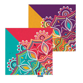 TOVAGLIOLO MANDALA - 33 X 33 CM - CARTA - BIG PARTY - CONF. 20 PEZZI 99177