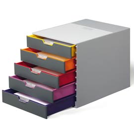 CASSETTIERA VARICOLOR  - 28X35,6X29,2 CM - 5 CASSETTI - DURABLE 68813