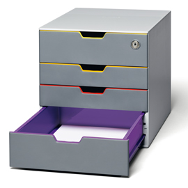 CASSETTIERA VARICOLOR  SAFE - 28X29,2X35,6 CM - 4 CASSETTI - DURABLE 80489