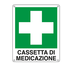 CARTELLO ALLUMINIO 30X20CM CASSETTA MEDICAZIONE" 76914"