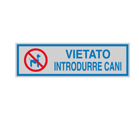 ETICHETTA ADESIVA  VIETATO INTRODURRE CANI 77168