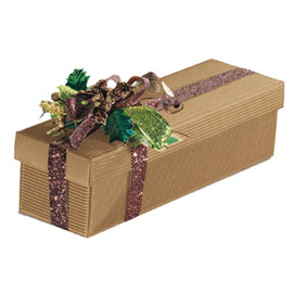 SCATOLA IN CARTONE ONDA AVANA - CON COPERCHIO ORIZZONTALE - 34 X 18,5 X 9,5CM - SCOTTON 67351