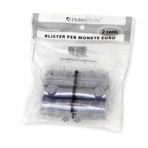 PORTAMONETE - PVC - 2 CENT - GRIGIO - HOLENBECKY - BLISTER 20 PEZZI 83533