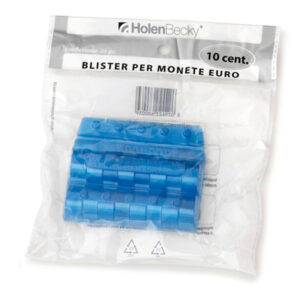 PORTAMONETE - PVC - 10 CENT - BLU - HOLENBECKY - BLISTER 20 PEZZI 83535