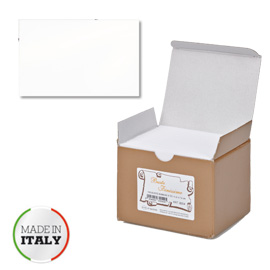 SCATOLA 100 BIGLIETTI BIANCHI - 240GR - BRISTOL - 69 X 106MM - REX SADOCH 68904