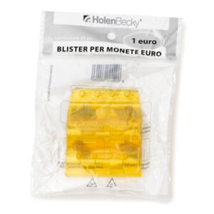 PORTAMONETE - PVC - 1 EURO - GIALLO - HOLENBECKY - BLISTER 20 PEZZI 83538