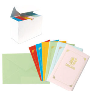 TASCHETTA 10 BIGLIETTI + 10 BUSTE - 9 X 14CM - COLORI ASSORTITI - REX SADOCH 52762