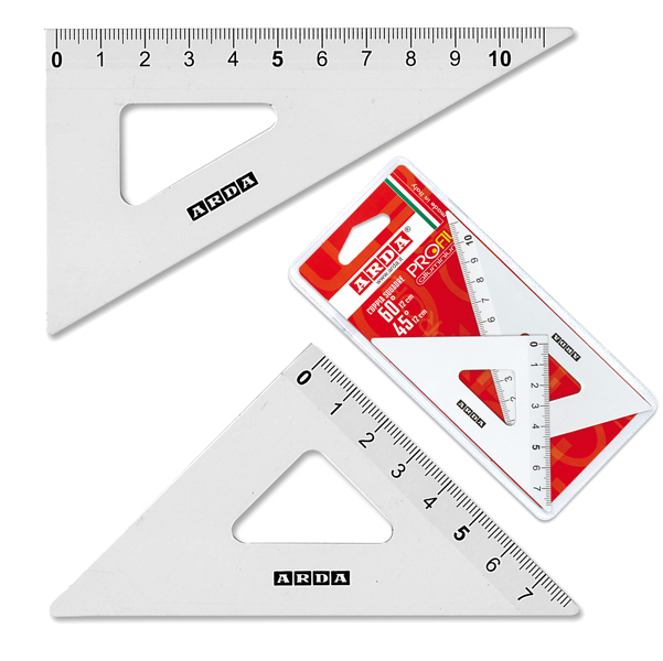 COPPIA SQUADRA PROFIL - 45-60GRADI - 12CM - ALLUMINIO - ARDA 56790