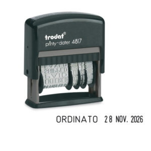 TIMBRO PRINTY DATER ECO 4817 DATARIO + POLINOMIO - 3,8 MM - AUTOINCHIOSTRANTE - TRODAT 45314